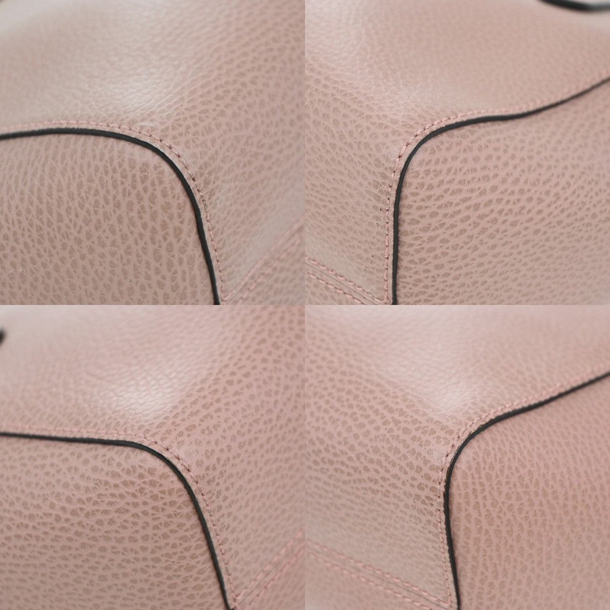 Gucci Swing Crossbody Bag Pebbled Leather, Pink, Leather, Handbag