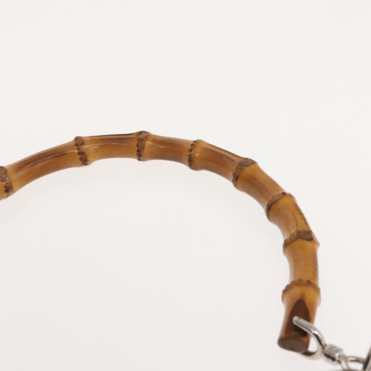 Gucci Vintage Bamboo Handle Bag Nylon, KHAKI, NYLON, Handbag