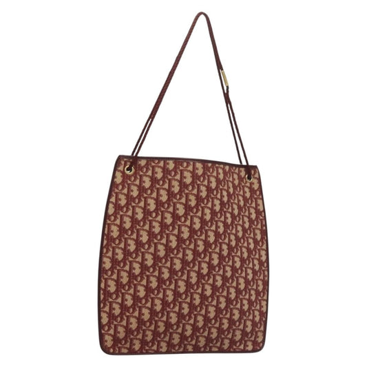 Christian Dior Vintage Trotter Shoulder Bag Canvas, RED, CANVAS, Shoulder bag