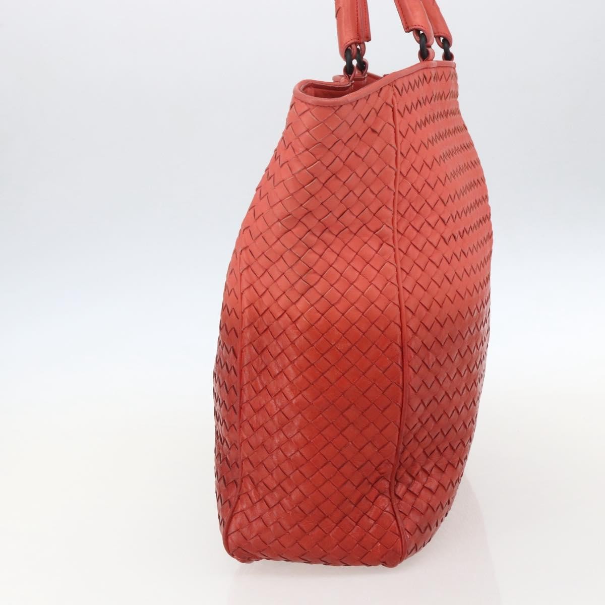 Bottega Veneta Intrecciato Tote Leather, ORANGE, LEATHER, Tote bag