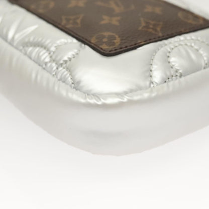 Louis Vuitton Pillow Phone Pouch Monogram Quilted Econyl Nylon, SILVER, CANVAS, Travel bag