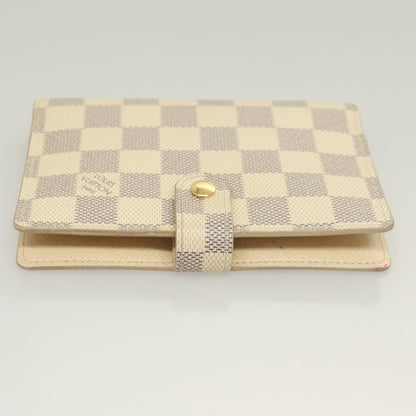 Louis Vuitton Agenda Cover Damier Azur, WHITE, CANVAS, Tech accessory