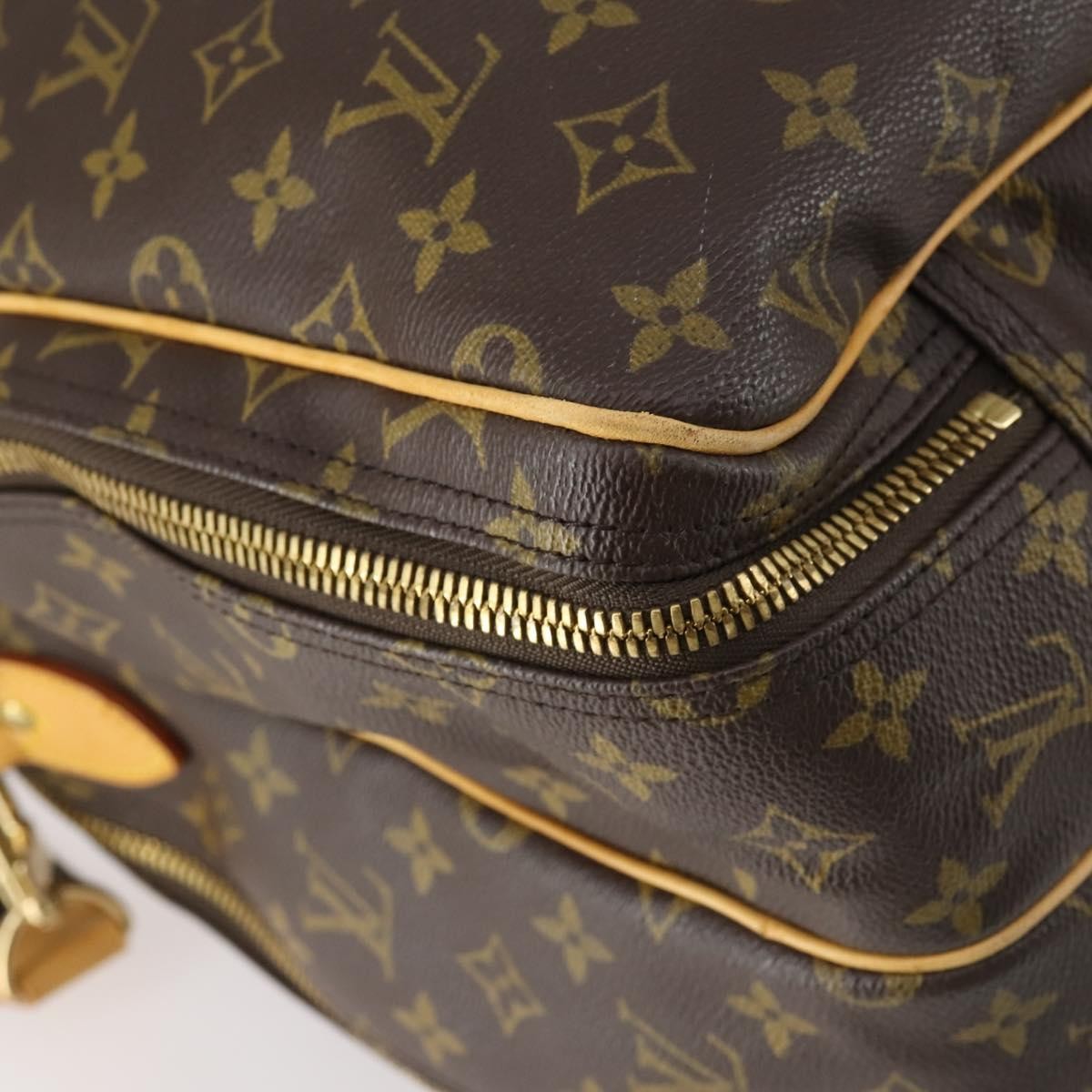 Louis Vuitton Alize Bag Monogram Canvas, BROWN, CANVAS, Travel bag