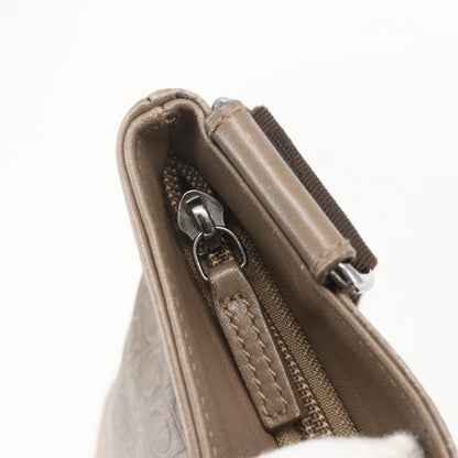 Salvatore Ferragamo Gancini Shoulder Bag Leather, BEIGE, LEATHER, Shoulder bag