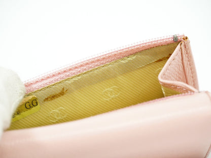 Chanel Coco bouton wallet Leather, PINK, LEATHER, Wallets