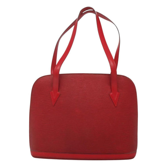 Louis Vuitton Lussac Handbag Epi Leather, RED, LEATHER, Shoulder bag