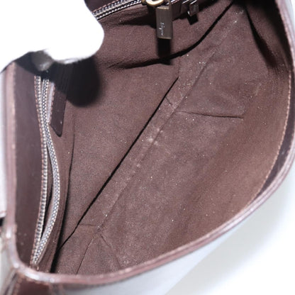 Salvatore Ferragamo Gancini handbag Leather, BLACK, LEATHER, Handbag