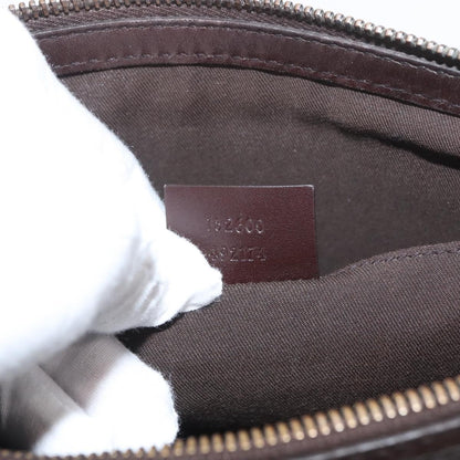 Gucci Zip Pouch Leather, BROWN, LEATHER, Clutche & pouche
