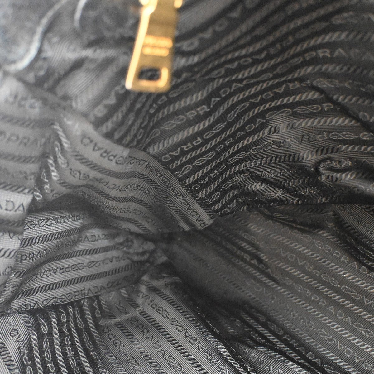 Prada Front Pocket Convertible Tote Leather, BLACK, LEATHER, Tote bag