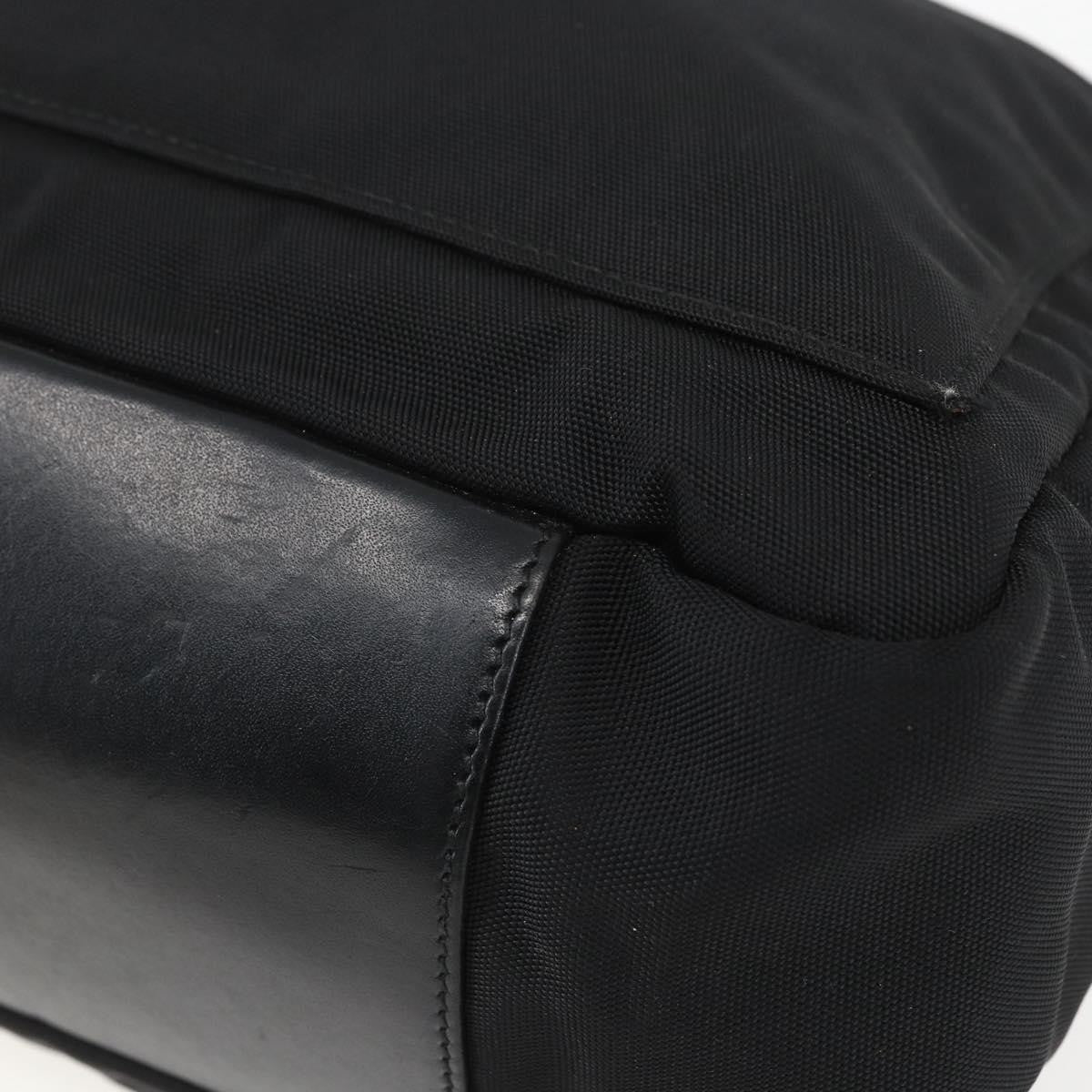 Gucci Vintage Bamboo Shoulder Bag Nylon, BLACK, NYLON, Shoulder bag