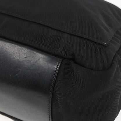 Gucci Vintage Bamboo Shoulder Bag Nylon, BLACK, NYLON, Shoulder bag