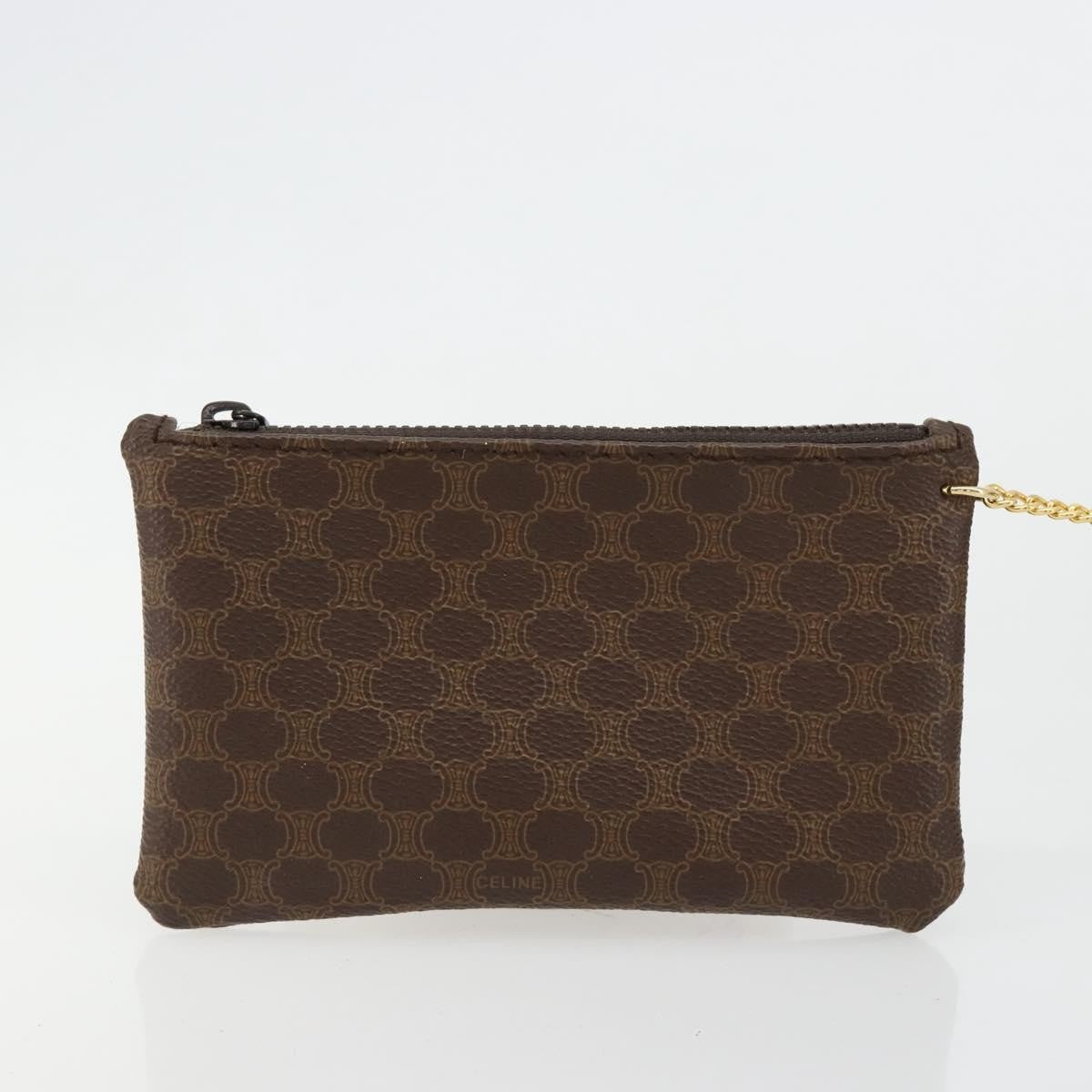 Celine Macadam Shoulder Bag PVC Leather, Brown, PVC, Shoulder Bag