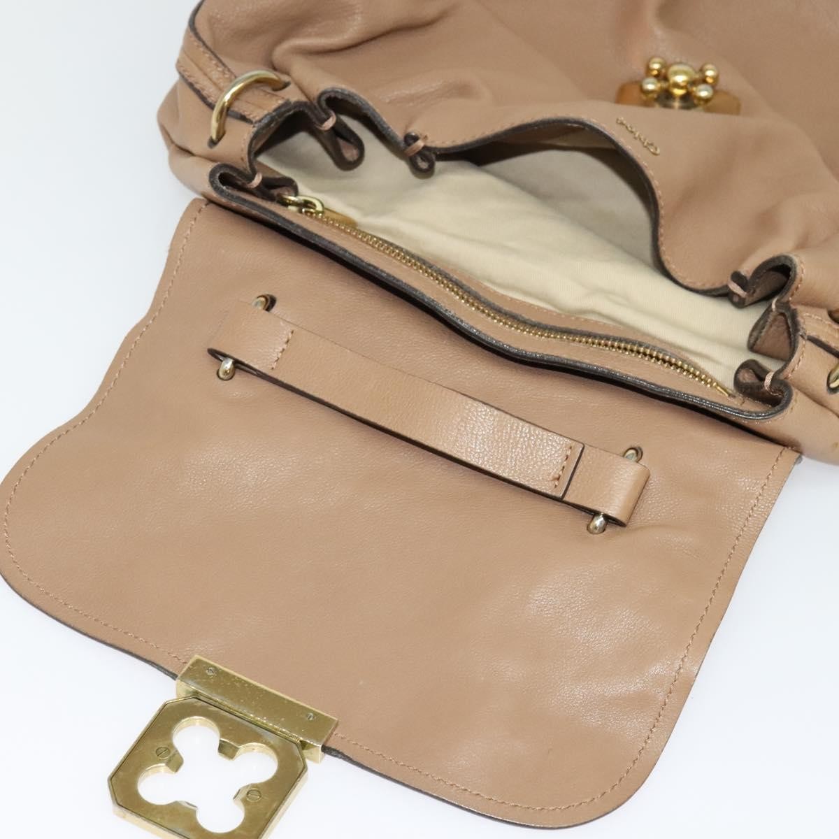 Chloe Elsie Convertible Satchel Leather, BEIGE, LEATHER, Handbag