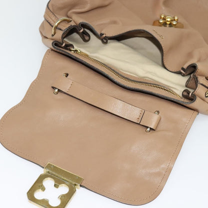 Chloe Elsie Convertible Satchel Leather, BEIGE, LEATHER, Handbag