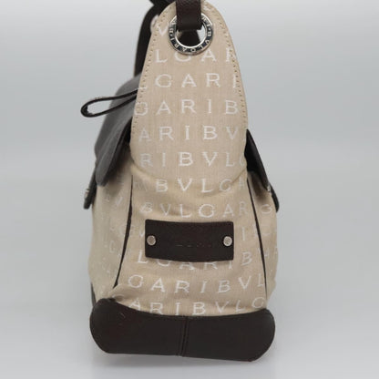 Bvlgari B.Zero1 Logomania Bag Canvas with Leather, BEIGE, CANVAS, Handbag