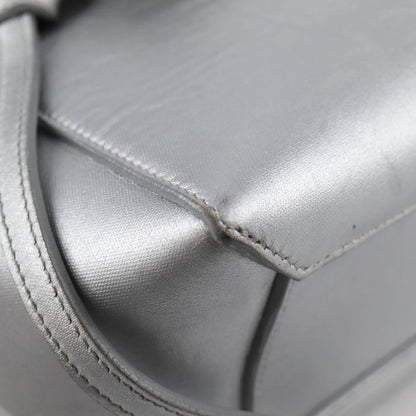 Celine Belt Bag Textured Leather, SILVER, LEATHER, Shoulder bag