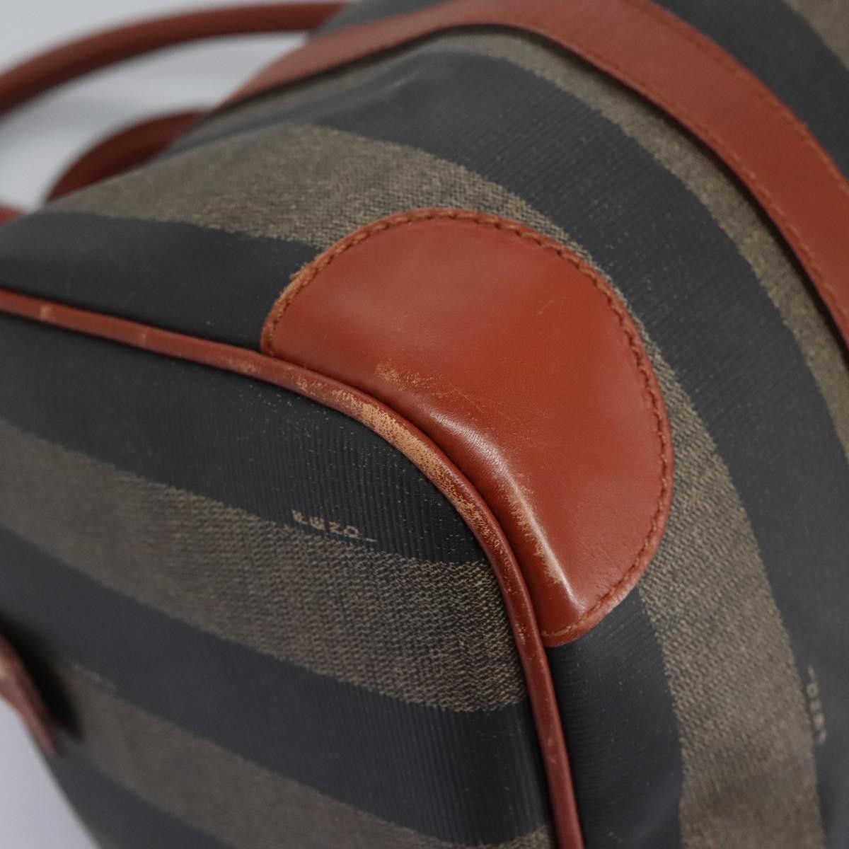 Fendi Vintage Pequin Convertible Boston Bag Coated Canvas, Multicolour, Canvas, Travel Bag