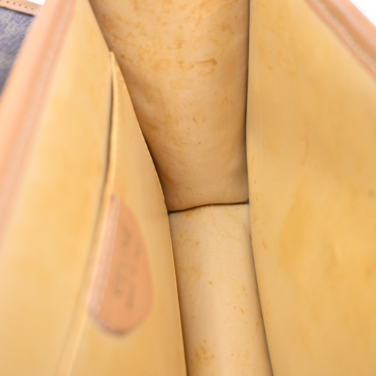 Celine Vintage Macadam Handbag Canvas and Leather, BROWN, CANVAS, Handbag