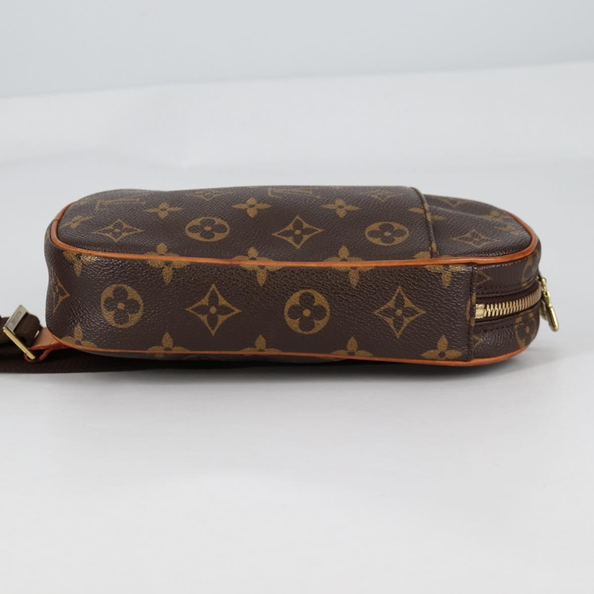 Louis Vuitton Pochette Gange Monogram Canvas, BROWN, CANVAS, Clutche & pouche