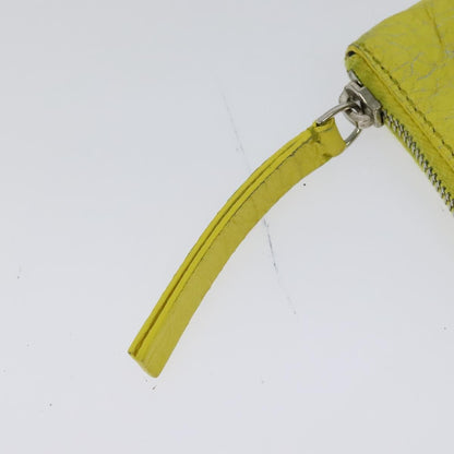 Balenciaga Supermarket Pouch Leather, YELLOW, LEATHER, Clutche & pouche