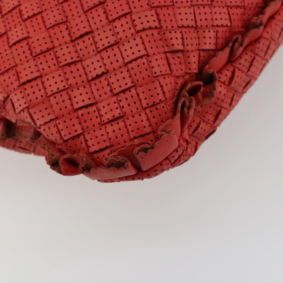 Bottega Veneta Intrecciato Shoulder bag Leather, Red, Leather, Shoulder Bag