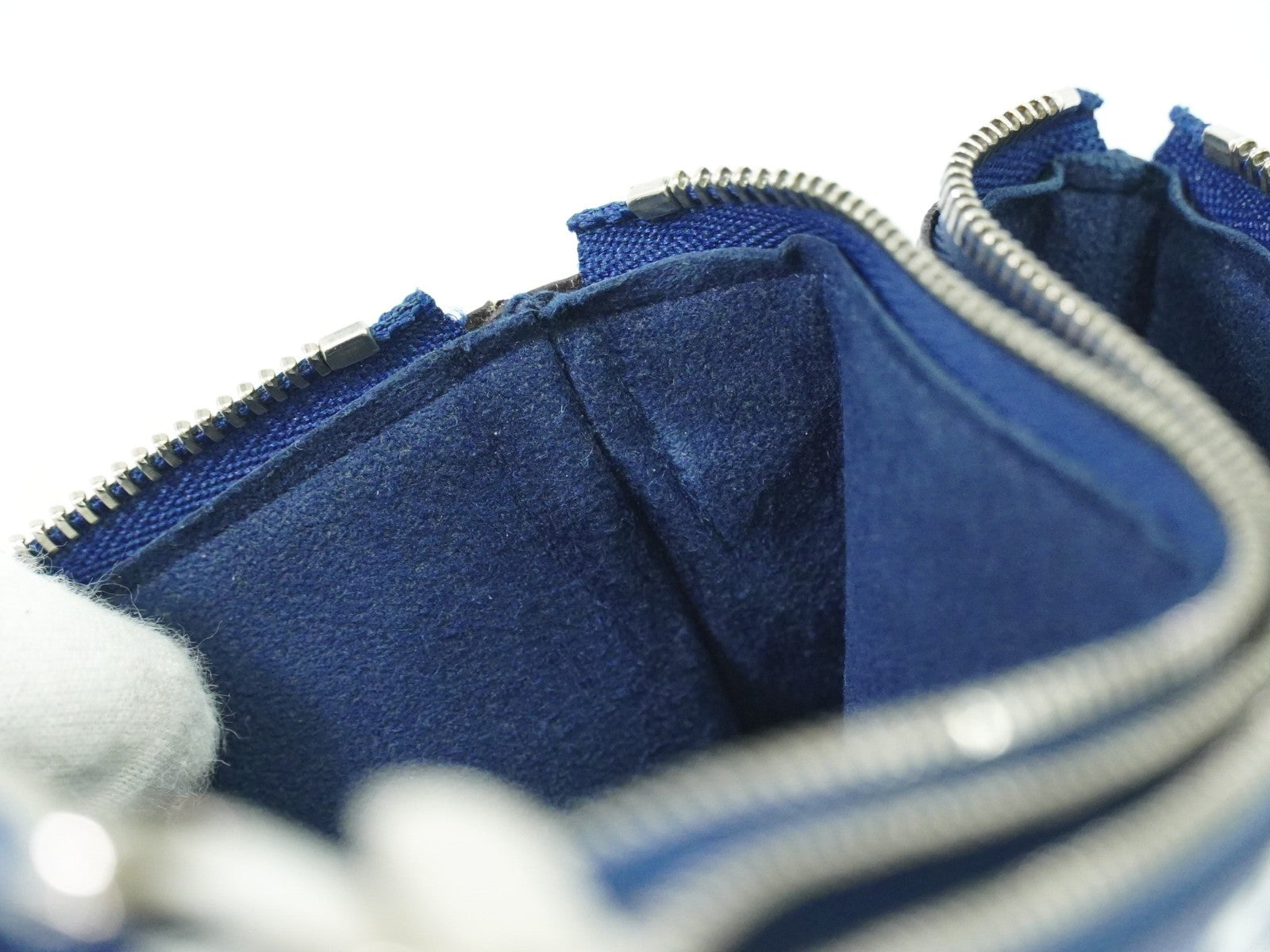 Louis Vuitton Double Zip Pochette Limited Edition Escale Monogram Giant, BLUE, CANVAS, Shoulder bag