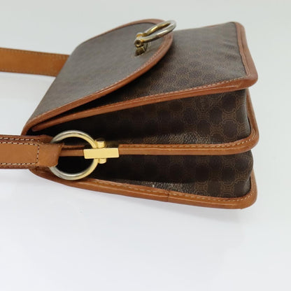 Celine Tricolor Trapeze Bag Leather, BROWN, CANVAS, Handbag