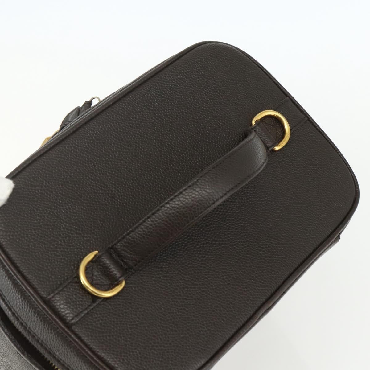 Chanel Vintage Timeless Vanity Case Caviar, BROWN, LEATHER, Handbag