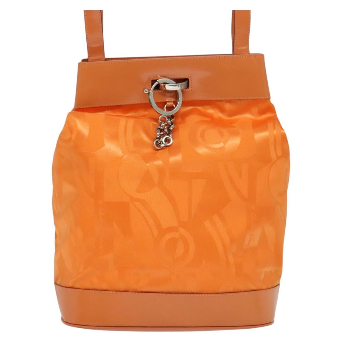 Salvatore Ferragamo Vintage Shoulder Bag Nylon, ORANGE, NYLON, Shoulder bag
