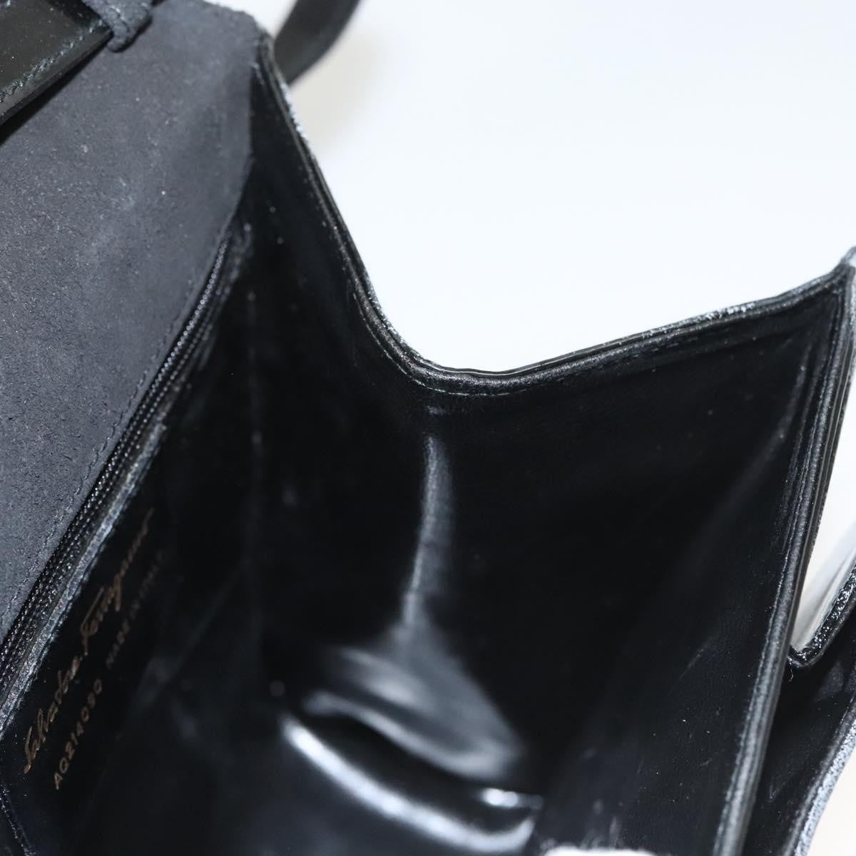 Salvatore Ferragamo Vintage Handbag Patent leather, BLACK, LEATHER, Handbag