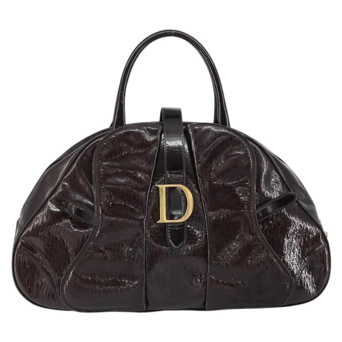 Christian Dior Vintage Saddle Bowler Bag Trotter Canvas, BROWN, CANVAS, Handbag