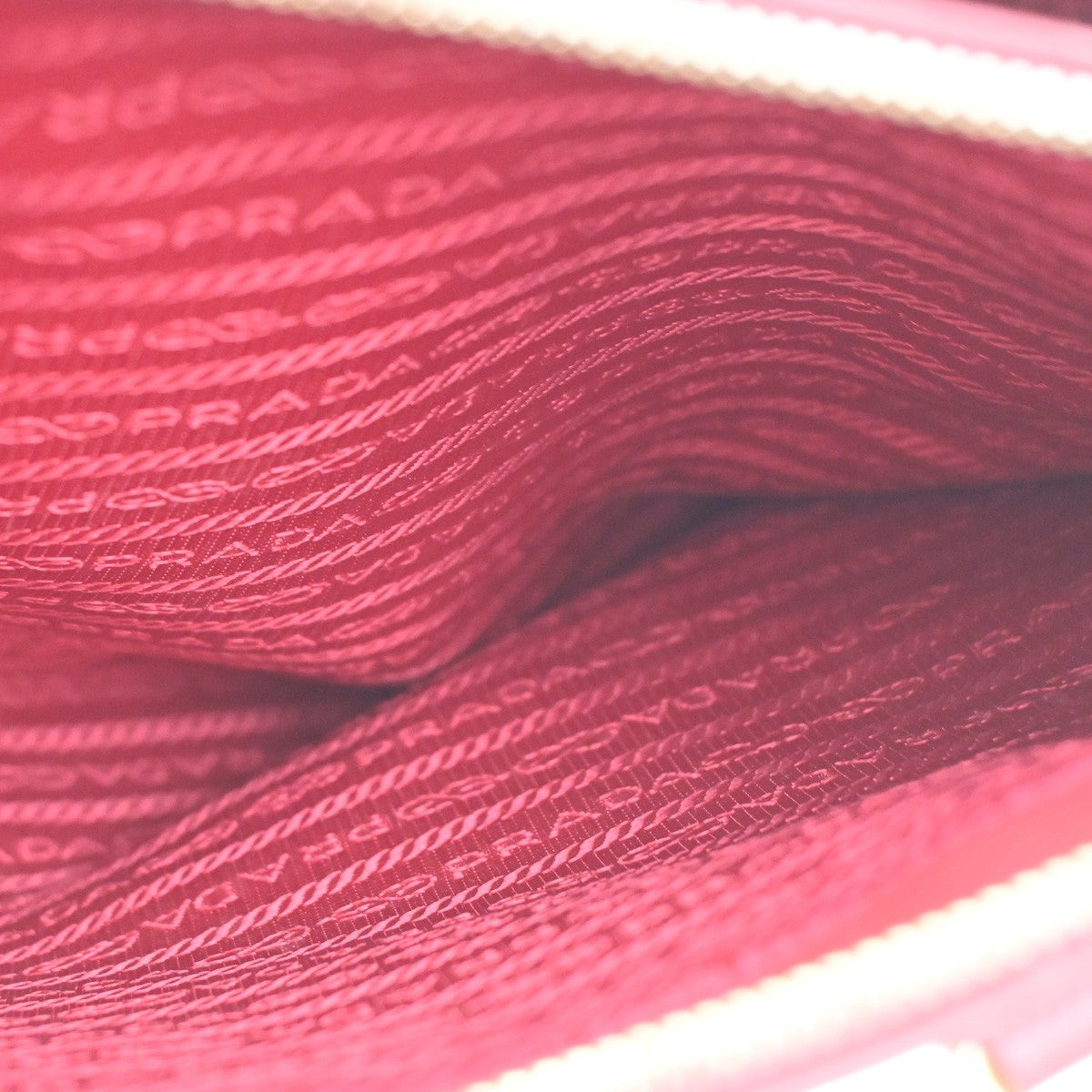 Prada Double Zip Lux Tote Saffiano Leather, RED, LEATHER, Tote bag