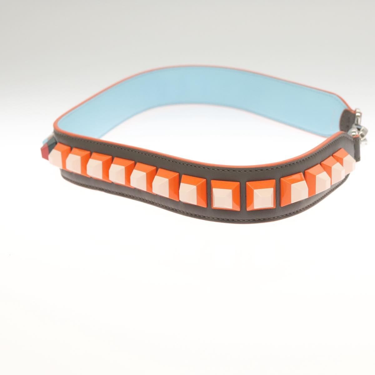 Fendi Strap You Shoulder Strap Leather, GRAY, LEATHER, Straps