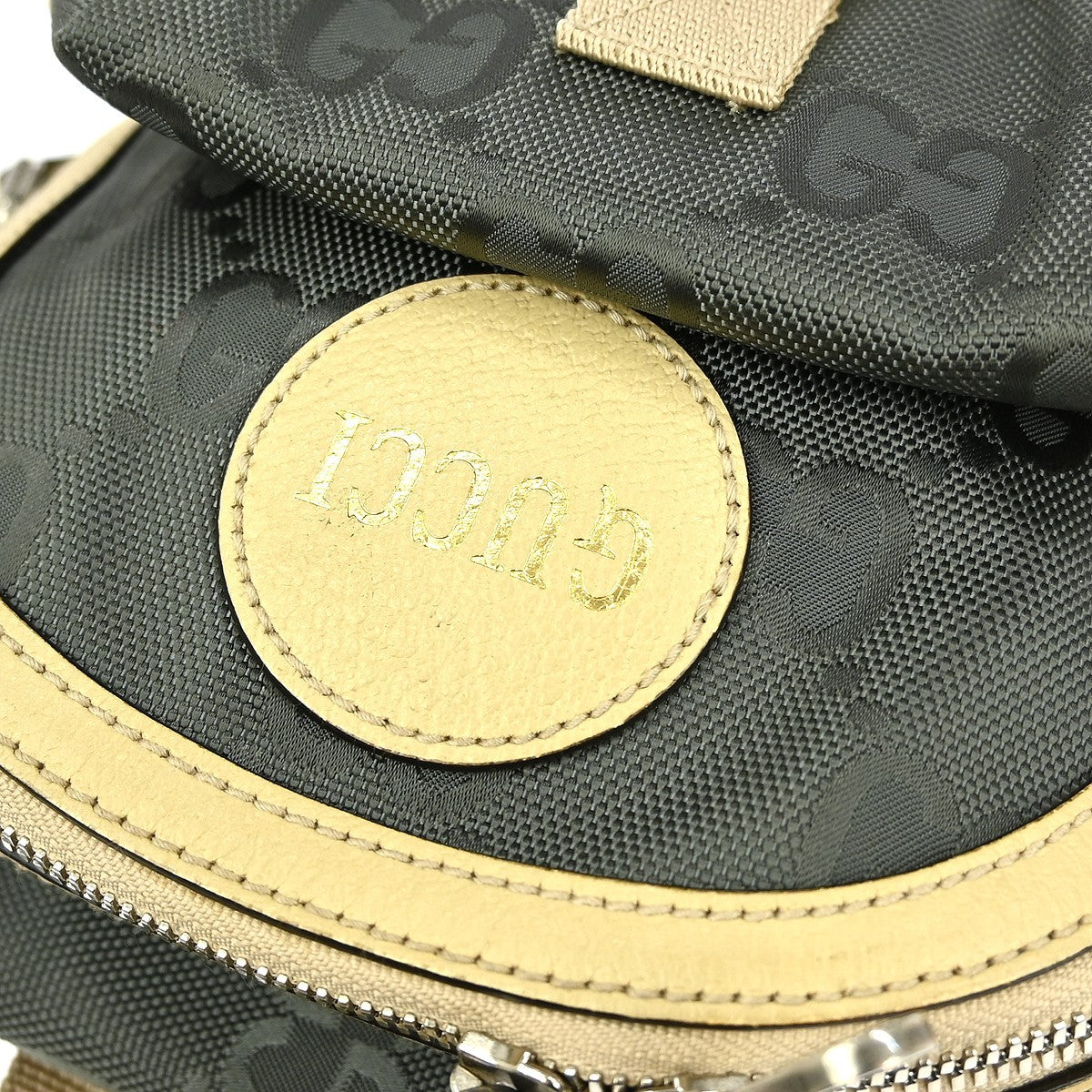 Gucci Off The Grid Single Pocket Backpack GG Econyl, GRAY, CANVAS, Backpack