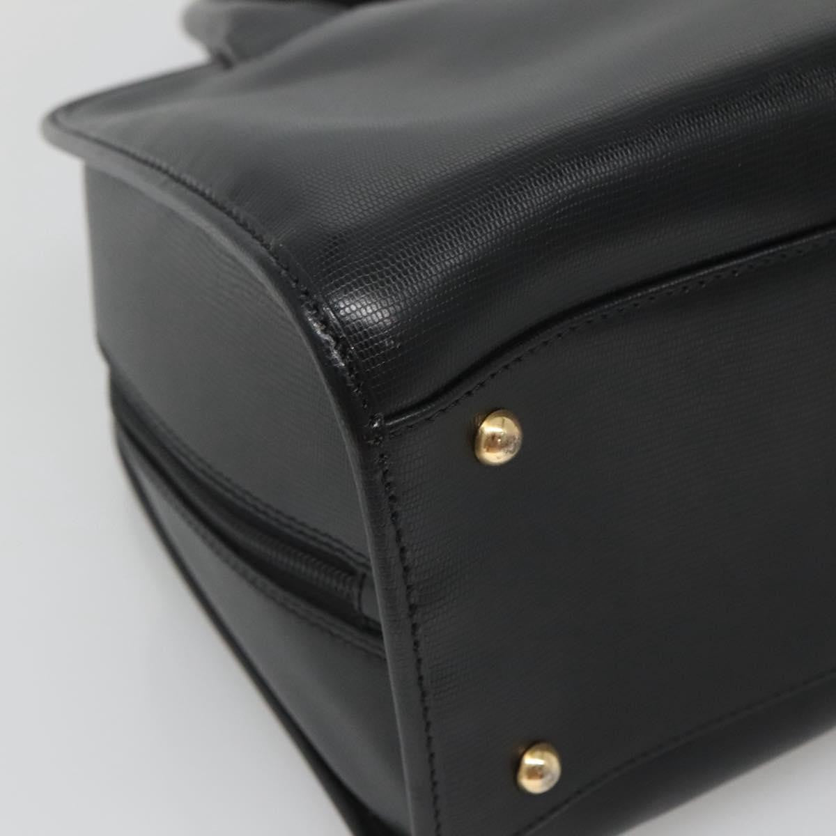 Celine Circle Logo Handbag Leather, BLACK, LEATHER, Handbag