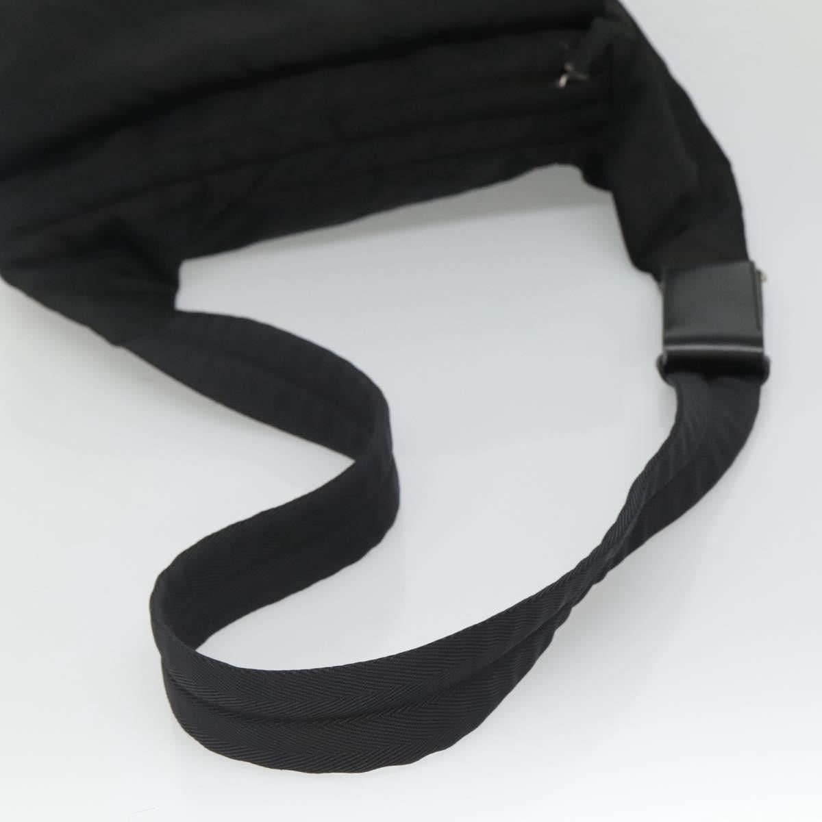 Prada Vintage Flap Messenger Bag Tessuto, BLACK, NYLON, Shoulder bag