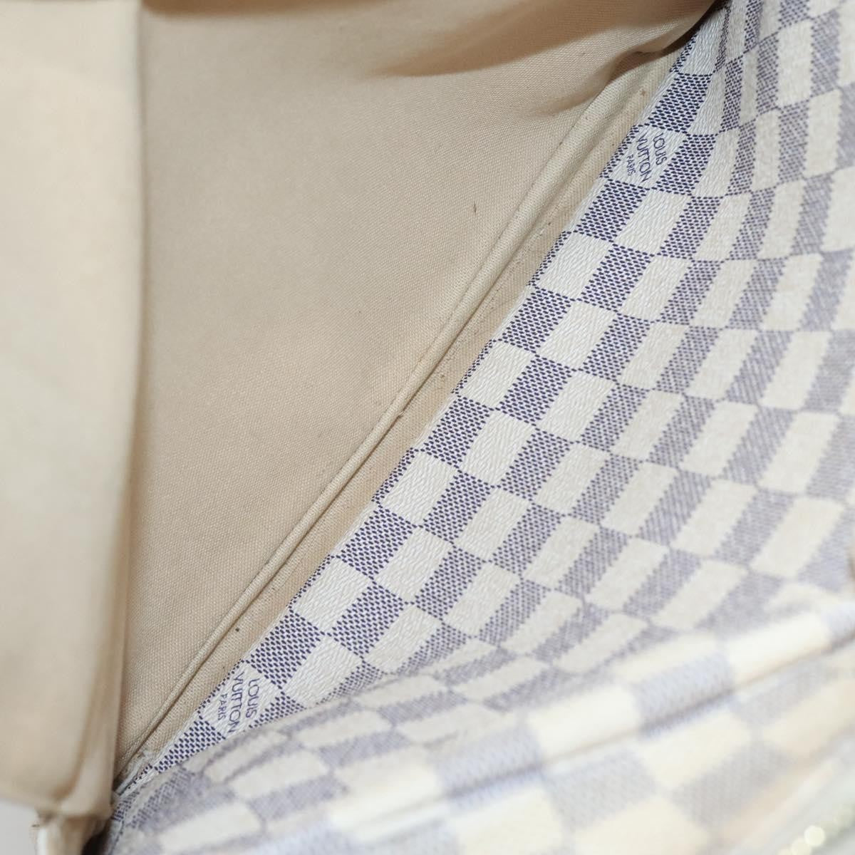 Louis Vuitton Naviglio Handbag Damier, WHITE, CANVAS, Shoulder bag