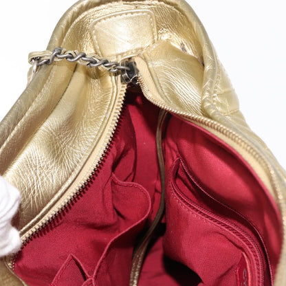 Chanel Gabrielle Hobo Quilted Metallic Aged Calfskin, GOLD, LEATHER, Shoulder bag