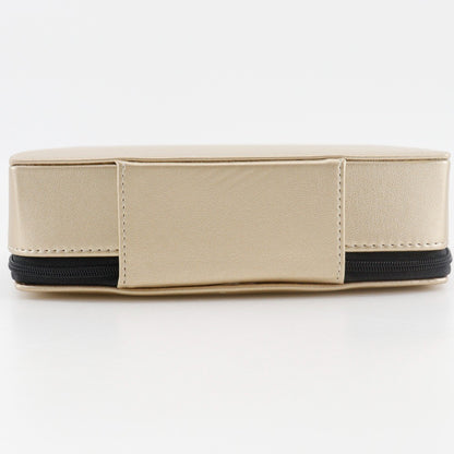 Chanel Sabri Mage Pouch Leather, GOLD, LEATHER, Clutche & pouche