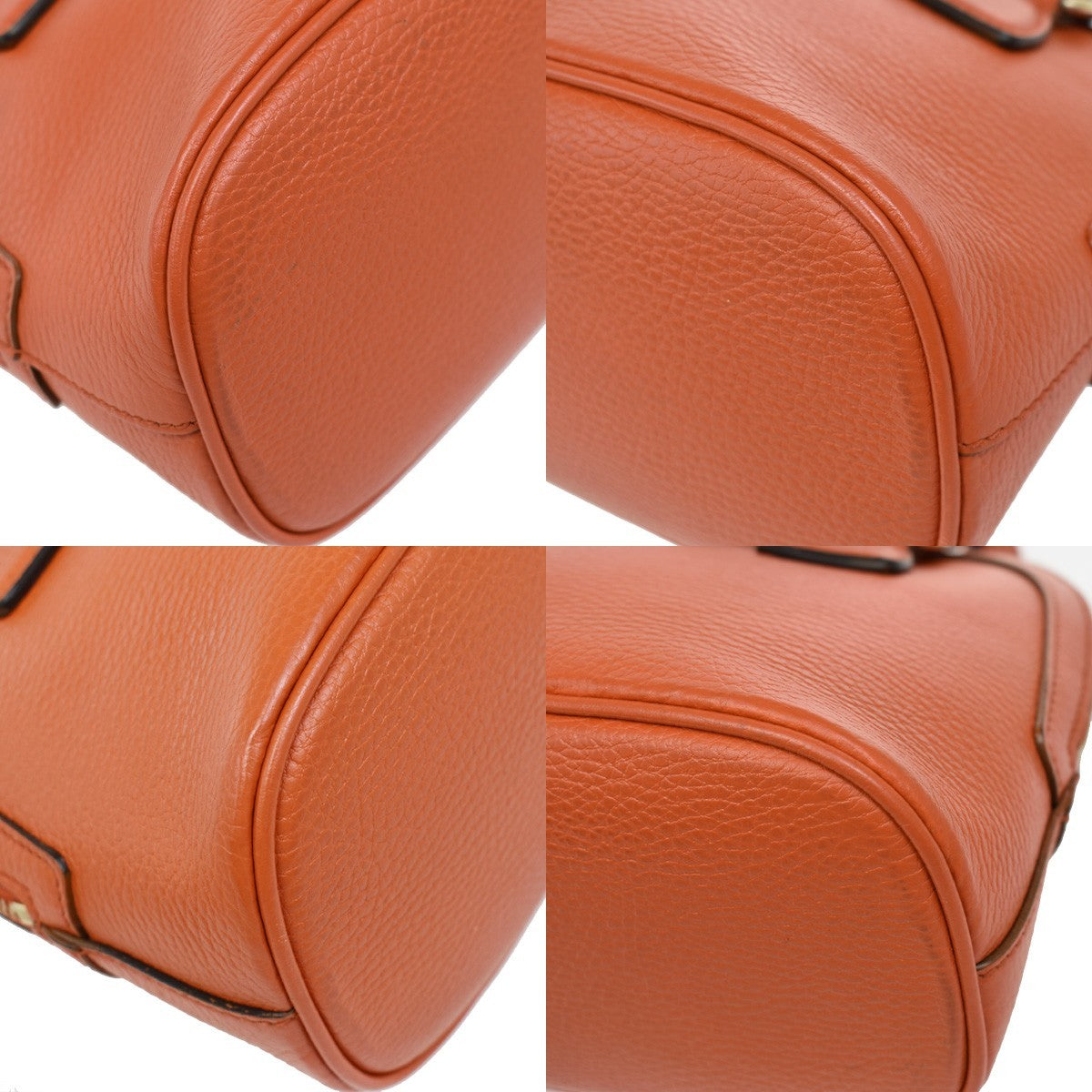 Gucci GG Charm Convertible Dome Satchel Leather, ORANGE, LEATHER, Handbag