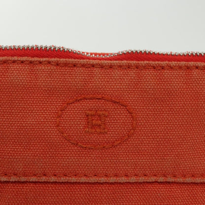 Hermes Bolide Travel Pouch Canvas, ORANGE, CANVAS, Travel bag