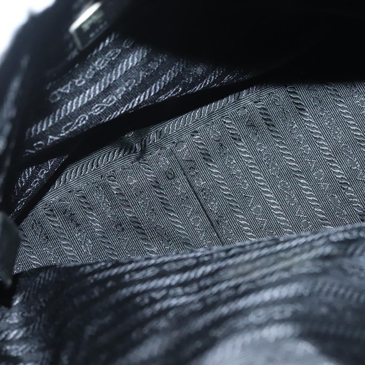 Prada Vintage Zip Handbag Tessuto, BLACK, NYLON, Handbag