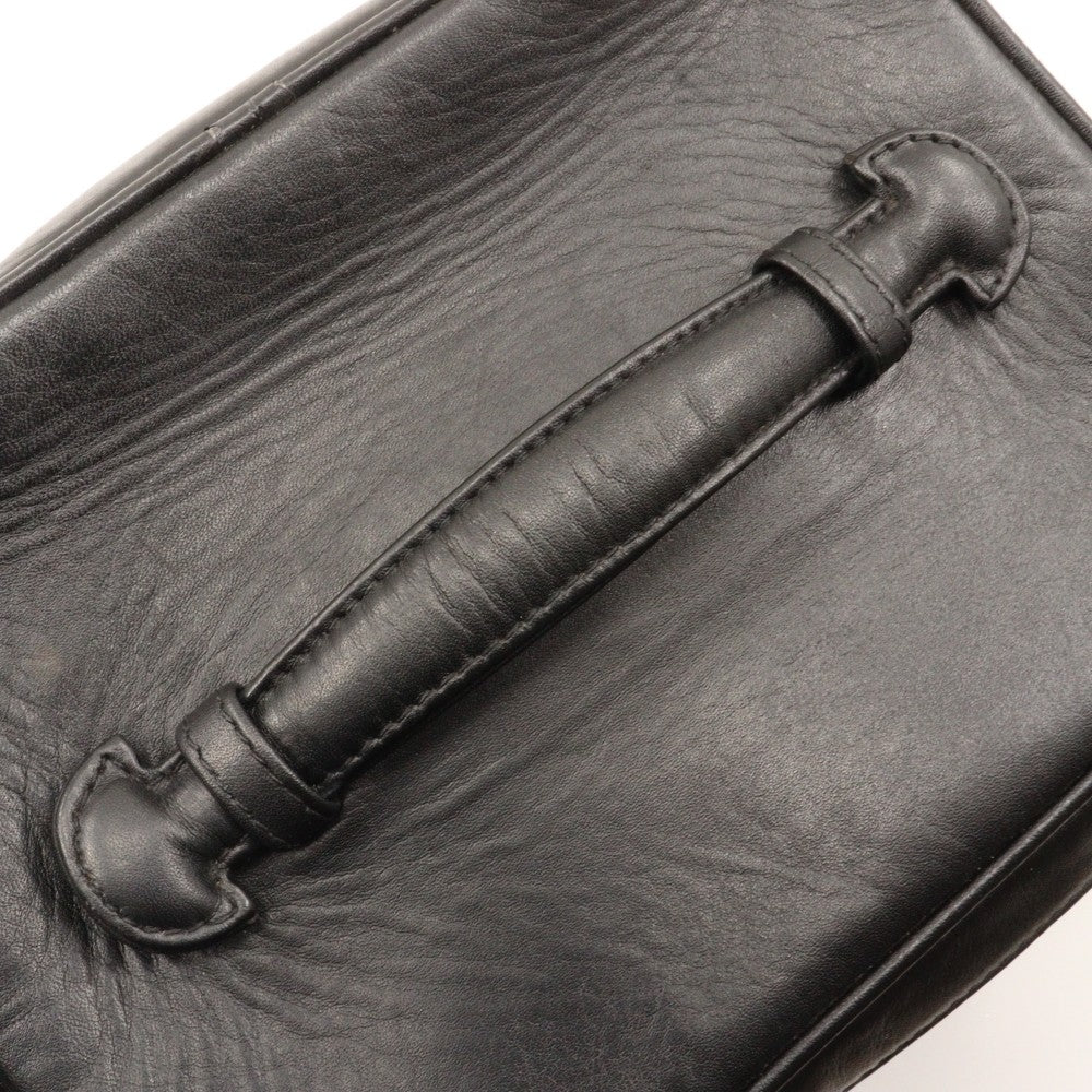 Chanel Vintage Cosmetic Case Lambskin, BLACK, LEATHER, Clutche & pouche