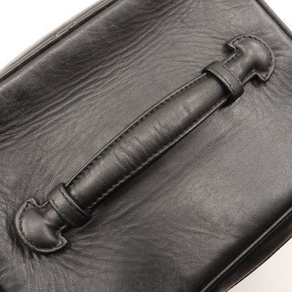 Chanel Vintage Cosmetic Case Lambskin, BLACK, LEATHER, Clutche & pouche