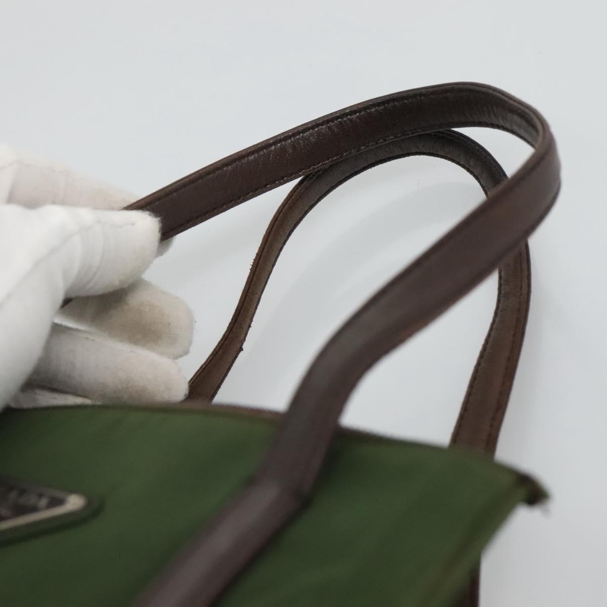Prada Vintage Handbag Tessuto, KHAKI, NYLON, Handbag