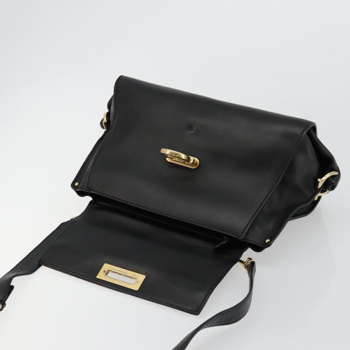 Salvatore Ferragamo Sofia Satchel Leather, Black, Leather, Handbag