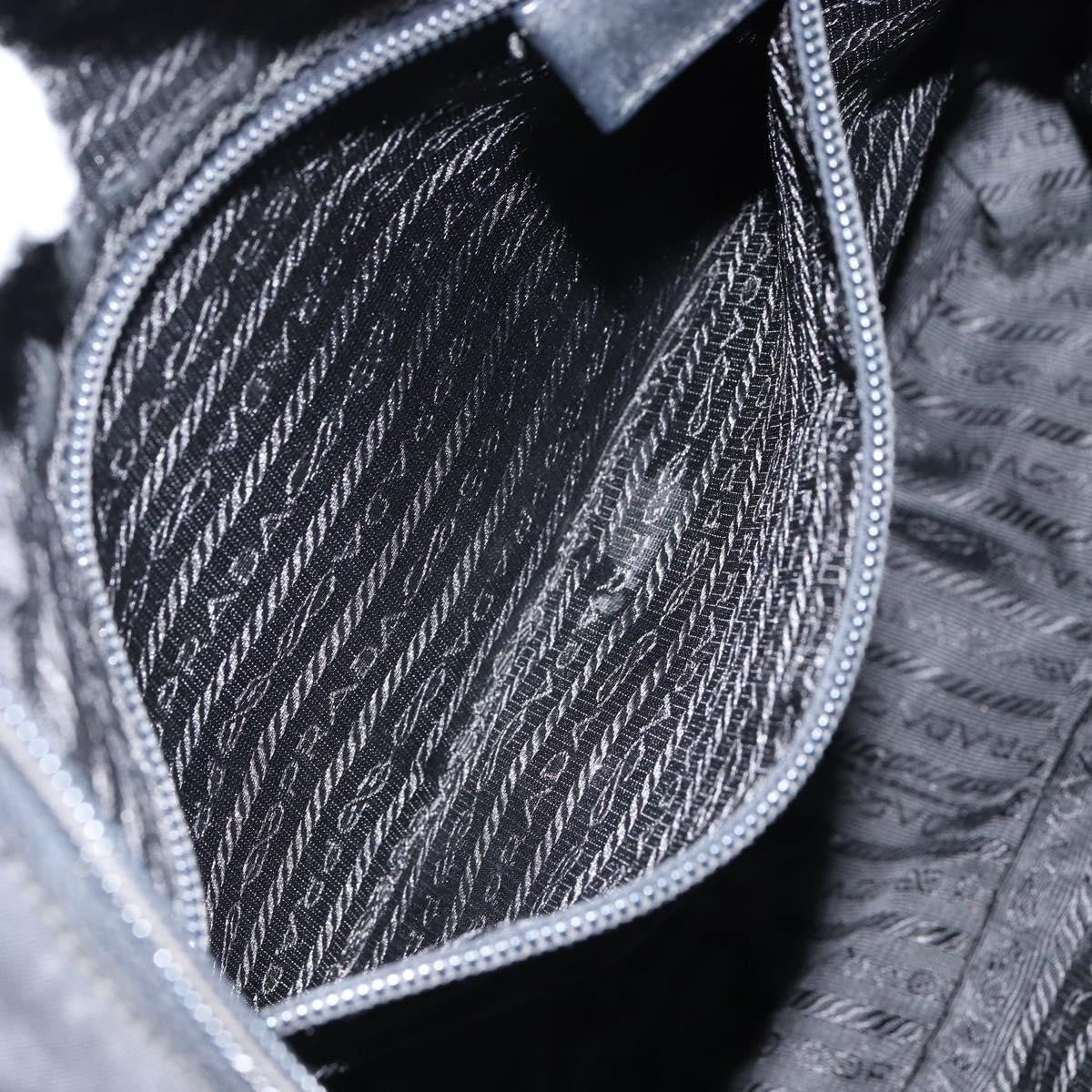 Prada Front Pocket Messenger Bag Tessuto, BLACK, NYLON, Shoulder bag