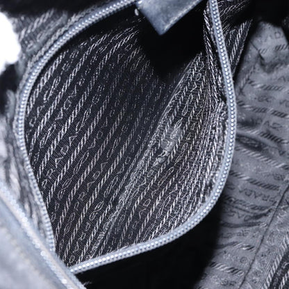 Prada Front Pocket Messenger Bag Tessuto, BLACK, NYLON, Shoulder bag