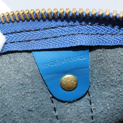 Louis Vuitton Keepall Bag Epi Leather, BLUE, LEATHER, Travel bag