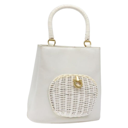 Salvatore Ferragamo Vintage Gancini Convertible Top Handle Bag Leather, WHITE, LEATHER, Handbag